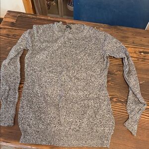 Express Women’s Marled Gray Crewneck Sweater